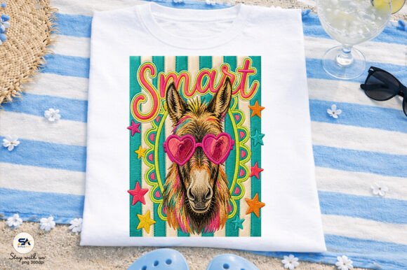 Download Smart Donkey Striped Preppy PNG Design - Design Collection