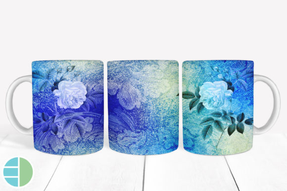 Download Mug Sublimation Vintage Flower Designs - Design Collection