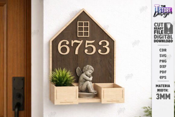 Download Modern House Number Address Sign SVG - Address Collection