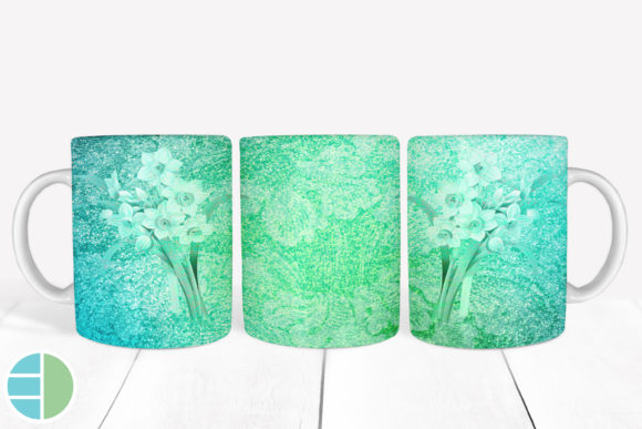 Download Mug Sublimation Vintage Flower Designs - Design Collection
