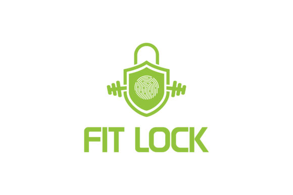 Download Fit Lock Logo Design Graphic Template - Design Collection