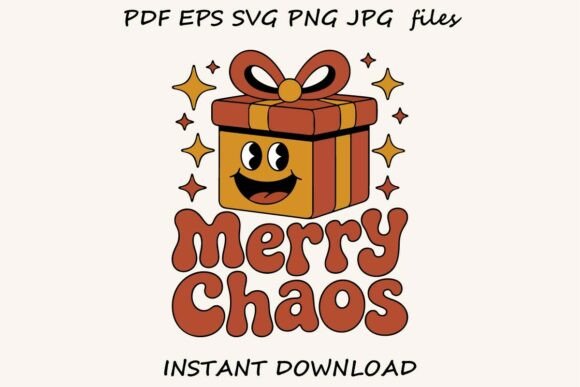 Download Merry Chaos Retro Christmas Design - Design Collection