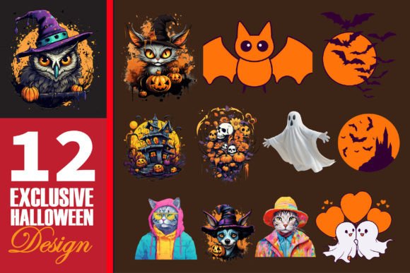 Download Spooky Halloween T-Shirt Design Bundle - Design Collection