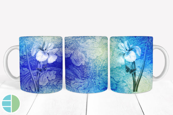 Download Mug Sublimation Vintage Flower Designs - Design Collection