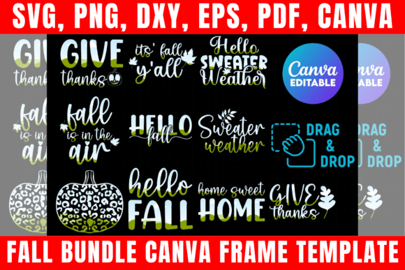 Download Fall Canva Bundle, Autumn Canva Designs - Design Collection