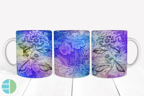 Download Mug Sublimation Vintage Flower Designs - Design Collection