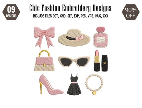 Download Chic Fashion Mini Embroidery Designs - Design Collection