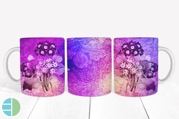 Download Mug Sublimation Vintage Flower Designs - Design Collection