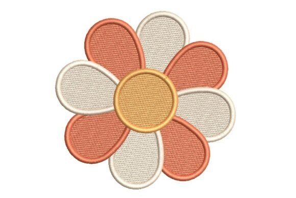 Download Autumnal Daisy Flower Embroidery Design - Design Collection