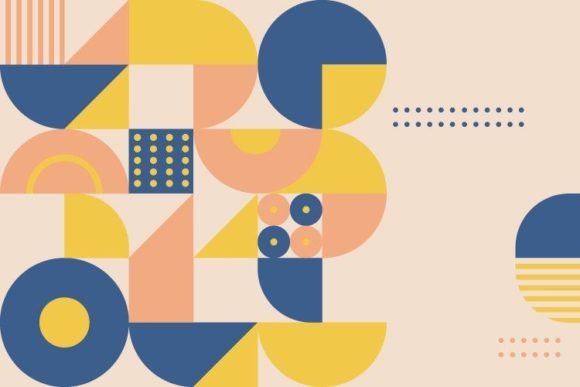 Download Flat Pastel Geometric Background Design - Design Collection