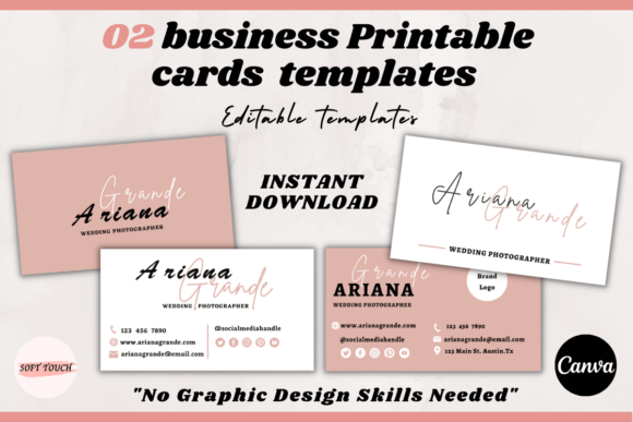 Download 2 Business Cards Templates-Canva Designs - Design Collection