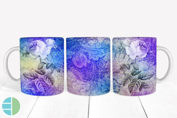 Download Mug Sublimation Vintage Flower Designs - Design Collection