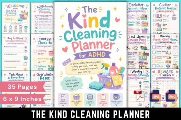 Download The Kind Cleaning Planner for ADHD - Clean Collection